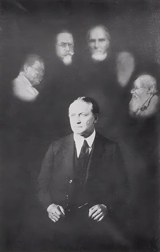 Martin - Harry Houdini and 5 Spirits Spirit Photograph