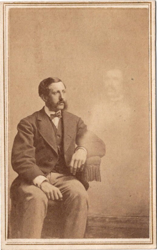 Mumler Man with Spirit W.W. Silver CDV Spirit Photograph