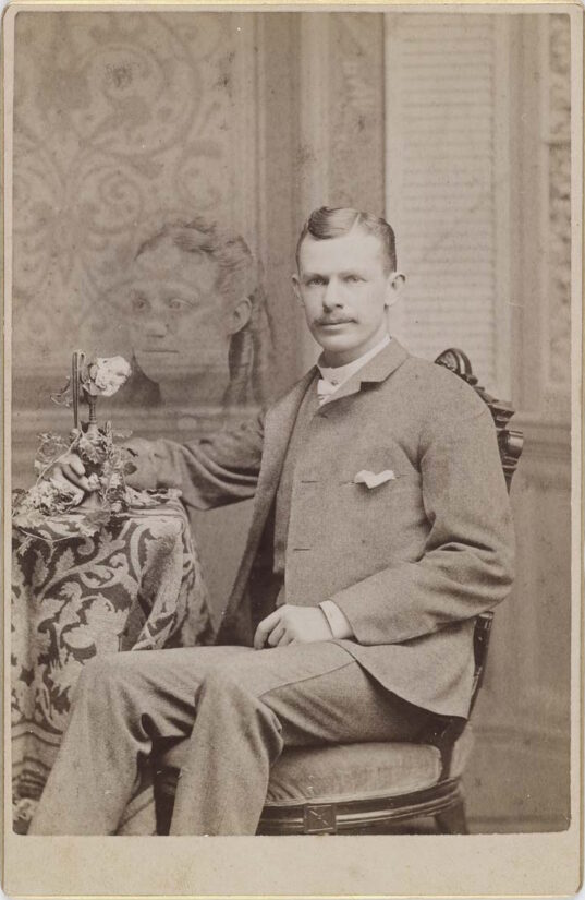 Unknown - Man and Spirit Spirit Photograph